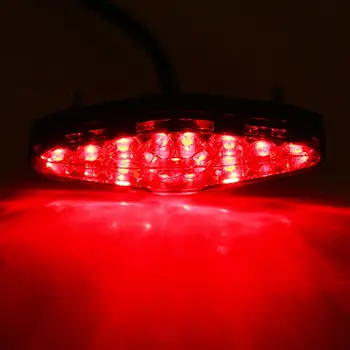 12V Mootorratta Tagumine Pidur LED Saba Stop Light Lamp Mustuse Taillight Tagumine numbrimärk Valgus, Tarvikud, Dekoratiivne Lamp Emark