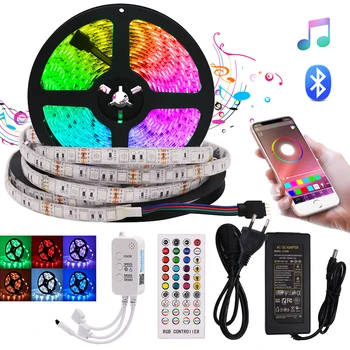12V RGB 5050 LED Valgus 60Leds/m Bluetooth Muusika Veekindel Lindi Diood Lindi 1m 2m 3m 4m 5m 10m Paindlik Led Light Triip