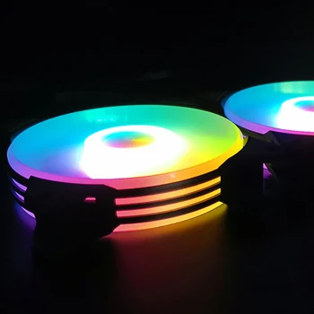 12cm Väike 6-Pin Case cooling Fan RGB Desktop Šassii Heatsink Külmik Värvi muuta Lamp Fänn ARVUTI Desktop Radiatorfan