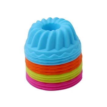 12tk/ Palju Kook Silikoon Pan Kujuline 3D Hallituse Fondant Muffin Cupcake Kõrvits Vormis Kook Dekoreerimiseks Vahendid, Köök, Küpsetamine, Tööriistad
