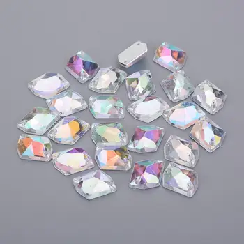 14*17mm Flatback Akrüül crystal Rhinestone õmblemine ehted järeldused Pulm Kleit Diy beads