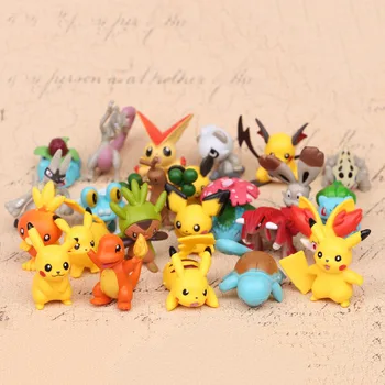 144 Tomy Pokemon mini nukk mudeleid ning erinevaid stiile Pokémon Pikachu Anime Iseloomu Kogumise Mänguasi Nukud Laste Kingitused