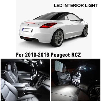 14pcs Valge Canbus LED Auto Pirnid Interjööri Pakett Komplekt 2010-2016 Peugeot RCZ Tarvikud Kaart Dome Lugemise numbrimärk Valgus