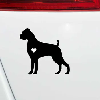 15.5 CM*14.3 CM Boxer Dog Puppy Love Vastu Kaunistamiseks Auto Kleebis Kohver kleebis Sülearvuti Kiiver Rula Kleebis