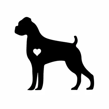 15.5 CM*14.3 CM Boxer Dog Puppy Love Vastu Kaunistamiseks Auto Kleebis Kohver kleebis Sülearvuti Kiiver Rula Kleebis