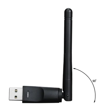 150Mbps 2.4 G Traadita Võrgu Kaart USB 2DBi WiFi Antenn WLAN Adapter Ralink RT5370 Dongle Võrgu Kaart PC Sülearvuti