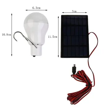 15W 150LM Portable LED Solar Lamp Laetud Päikeseenergia Paneel, Powered Avarii Pirn Väljas Garden Camping Telk Fishin