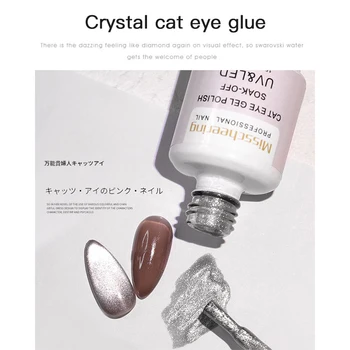 15ml 9D Leotada Maha Lai Cat Eye Magnet geellakki Särav Hõbe UV Geel Küünte poola Emailiga Glitter Lakk Nail Art Lakk TSLM1