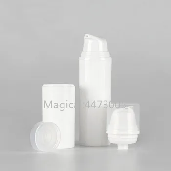 15ml30ml50ml 30pcs/palju Tühja Valge PP Sulatada Kosmeetika Õhuta Pudel, DIY Sihtasutus Vaakum Pressitud Pudel,Snap-Emulsioon Mahuti