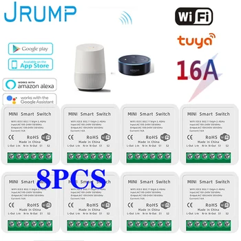 16A Mini Smart WIFI DIY Lüliti Mini Smart Switch 2Way Kontrolli Smart Home Auto Moodul Töötab Alexa Google ' i Kodu Smart Elu App