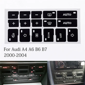 16pcs Auto Õhu konditsioneer AC Kliima Kontrolli Nupu Remont Kleebised Kleebised Audi A4, A6 B6 B7 2000 2001 2002 2003 2004