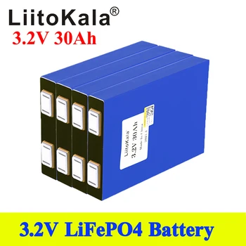 16pcs LiitoKala 3.2 V 30Ah LiFePO4 Aku Cell 30000mAh Liitium-Raud-Fosfaat Sügav Tsüklit Diy 12V 24V 36V 48V golf käru