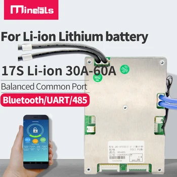 17S 60V BMS battery pack kolmekomponentsete li-ion Bluetooth smart 30a-60A ühise port tasakaalu UART/485 nutikas liitiumaku boto kaitse