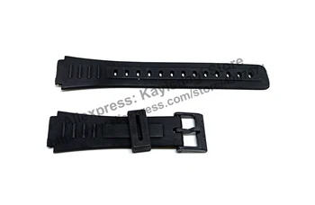 17mm Must Kummist Watch Band / Rihm ühildub Casio CMD-10 , CMD-20 , CMD-30 , CMD-65 , ABC-30 , EXP-10 , TS-100 , TS-150