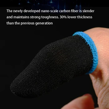 18-Pin-Carbon Fiber Sõrme Varrukad PUBG Mobiilne Mängud Vajutage Ekraanil Sõrme Varrukad(16 Tk)