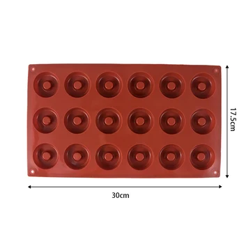 18 Süvend Magustoit Mini Šokolaadi Baking Pan Ringi Kujuga Silikoonist Donut Hallituse Sõõrik Hallitusseened