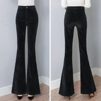 #1948 Must Roosa Kõrge Waisted Bell Bottom Püksid Naiste Vabaaja Lahvatas Püksid Regular Fit Daamid Püksid Elegantne Kevad Sügis 2020