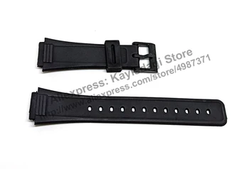 19mm Must Kummist Watch Band / Rihm ühildub Casio AQ-47-1E / 7E / 9E