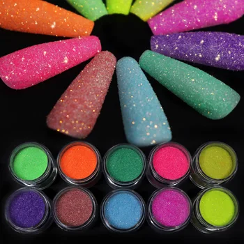 1Box Suvel Candy Värvi Küünte Sandy Pulber, Fine Virvendama Nail Art Pigment DustManicure Käsitöö Glitter Küünte Kosmeetilisi Pulber