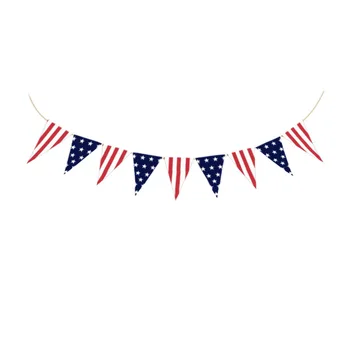 1Set 4./Neljas juuli Patriootliku Kaunistused Set - Punane Valge Sinine Paber Fännid,USA Lipp, Vimpel Pool Tarvikud