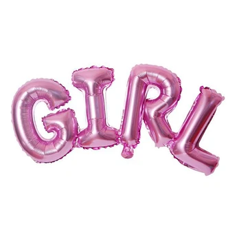 1Set Poisid Tüdrukud Sünnipäeva Paketi Laps 1 aastane Isik Teenetemärgi Õhupalli Set Hulgi-Baby Shower Alumiinium Foolium Ballon