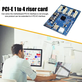 1TK 4 in 1 PCI Express, PCI-E 1X slots Ärkaja Kaart PCI-E 1 kuni 4 Laiendamine Adapter 2 Kiht PCB Pardal USB 3.0 Kaabli jaoks Kaevandamine