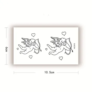 1TK Cupid ' s arrow Veekindel Ajutine Tätoveering Kleepsud Meeste ja Naiste Käsi Body Art Flash Poole Talje Kleebised Tatoos