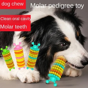 1TK Koera mänguasi caterpillar molaarne kinni hammustada vastupidav hammaste puhastamine koer hambahari molaarne stick koer hammustada liimi mänguasi 114939