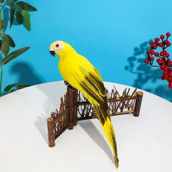 1TK Käsitöö Simulatsiooni Papagoi Loominguline Sulg Muru Figuriin Ornament Loomade Lindude Aed Lind Prop Kaunistamiseks Miniatuursed