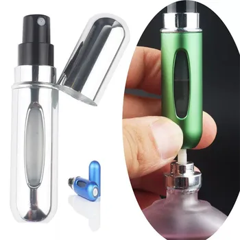 1TK Travel Spray Pudel Korduvtäidetavaid 5 ml Parfüümi Pudeli Mini Metallist Mahuti Korduvtäidetavaid Alumiinium Parfüümi Udu Spray Pudel