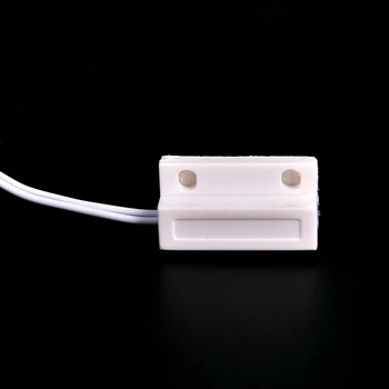 1TK valge Süvistatav Magnet Akna/Ukse Kontaktid Turvalisus Alarm Reed Switch W/Liim Normaalselt Suletud NC
