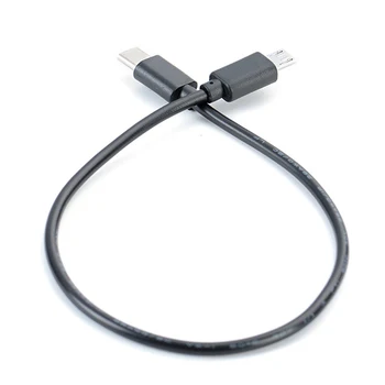 1tk 30Cm Usb-C Tüüpi Mees Naar Micro-Usb 5 Pin B Male Plug Converter Otg Adapter Lead Data Kabel voor Mobiele Telefoons 46584