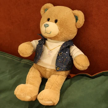 1tk 32/40cm Täidisega Kawaii Pehme Vest Teddy Bear Palus Mänguasjad Armas Loom Karu Riided Nukud Armas Kingitus, Padi Baby Kids