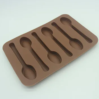 1tk 3D Kook Vormi Mitte-stick mitmeotstarbeline Silikoon DIY Küpsetamine Vahendid Lusika Kuju jõuluehe Šokolaadi Hallitus S/L