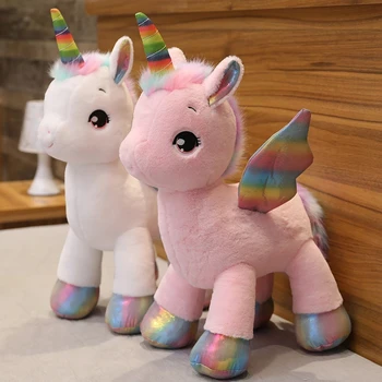1tk 40CM Fantastiline Ükssarvik -, Plüüš-Mänguasi, Rainbow Tiivad Täidisega Unicornio Nukk Mänguasjad tüdruk Laste Sünnipäeva Kingitus Padi