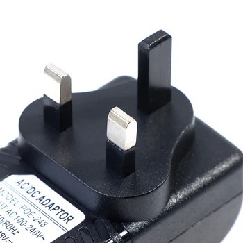 1tk 48V DC 0.5 POE Injector POE Switch Ethernet Power Adapter UK Plug 49729