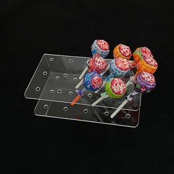 1tk Akrüül Lollipop Omanik Ristküliku Kuju Double Layer Cake Seista Ekraan