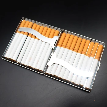 1tk Kaasaskantav Hõbedast Metallist Sigarettide puhul 20 Sigaretti Klapp on Avatud Reisi-Sigareti Konteineri Kasti Omanik Suitsetamine Tarvikud
