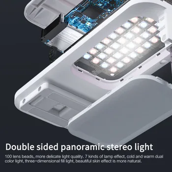 1tk Kaasaskantava Telefoni Hoidja seisab Traadita Juhitava LED Selfie Fill Light Lamp Live Video Täida Valguses Ülestõstetav Telefon