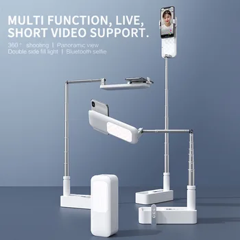 1tk Kaasaskantava Telefoni Hoidja seisab Traadita Juhitava LED Selfie Fill Light Lamp Live Video Täida Valguses Ülestõstetav Telefon