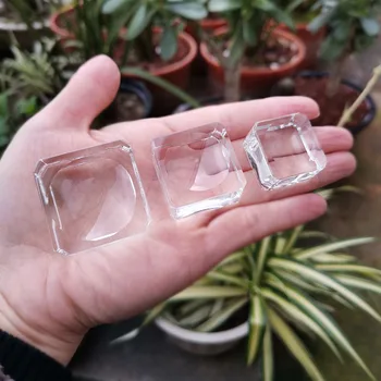 1tk Klaasist Ruut Dimple kristallkuul Ekraan Baasi Tabel Omanik Seista Home Decor Kaunistused Kera Kirjapressi Dekoratiivsed Pallid