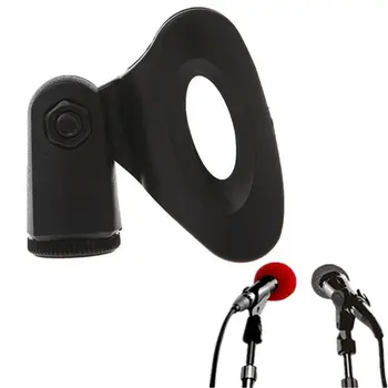 1tk Kõrge Kvaliteediga Must Mikrofon Seista painduvast Plastikust Mike Mikrofoni Klamber Omanik Statiivi Bracket Kaasaskantav Mic Seista