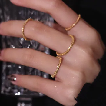 1tk Minimalistliku Stiili Õhukesed Rõngad, Naised, Daamid korea Fashion Õrn Metalli sõrmustes Ehete Hulgimüük