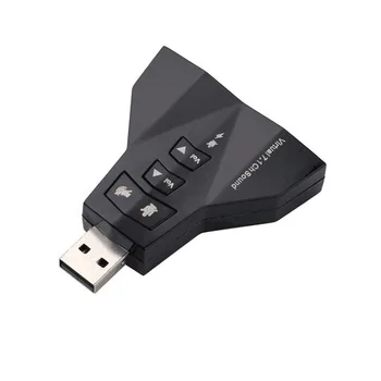 1tk Multi-channel USB helikaart 7.1 Multifunktsionaalne Dual Kõrvaklapid, Mikrofonid, helikaart, Arvuti, Sülearvuti, Väline helikaart