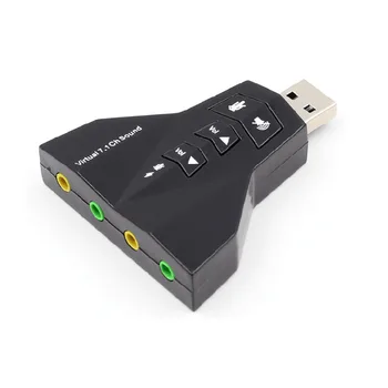 1tk Multi-channel USB helikaart 7.1 Multifunktsionaalne Dual Kõrvaklapid, Mikrofonid, helikaart, Arvuti, Sülearvuti, Väline helikaart
