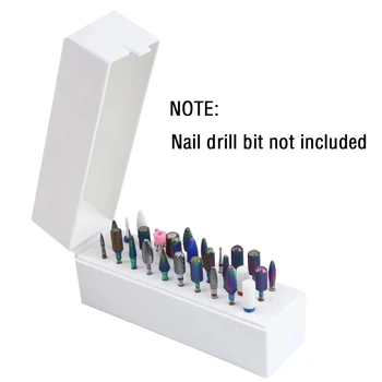 1tk Nail Drill Bit Holder Elektrilised Maniküür Masin Ladustamise Kasti Pediküür Seista Vahendid Nail Art Plastikust Konteiner