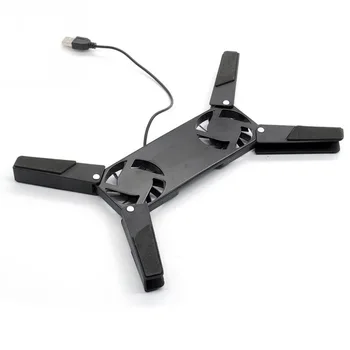 1tk Sülearvuti Laud Toetab Dual jahutusventilaator Sülearvuti Stand Kokkupandav USB-Rack Omanik Soojuse Vähendamine Pad Sülearvuti Tarvikud