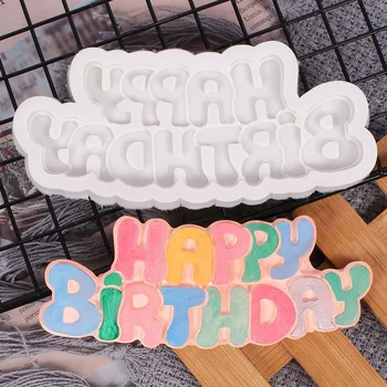 1tk Sünnipäevaks 3D Silikoon Kook Hallituse DIY Šokolaadi Fondant Kook Kaunistus, Küpsetamine, Tööriistad Bakeware Puding Saia Kleebi Hallitus