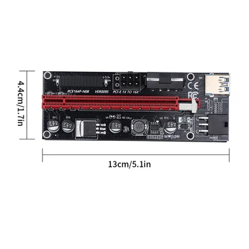 1tk VER009 1x kuni 16x PCI Express PCIE PCI-E Ärkaja Kaardi 009S Extender 60cm USB 3.0 Kaabel SATA to 6Pin BTC Kaevandamine Kaevur