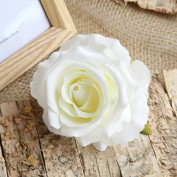 1tk kunstlik roosid valge siid võltsitud roosid lill faux juhid kõrge kvaliteedi DIY pulm kodu kaunistamiseks külalisteraamatusse tarvikud